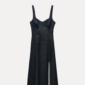 Zara Dark Blue Denim Dress